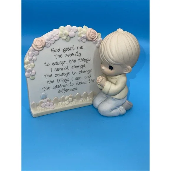 Vintage 1993 Precious MomentsSerenity Prayer‎ BoyPorcelain Figurine 530700